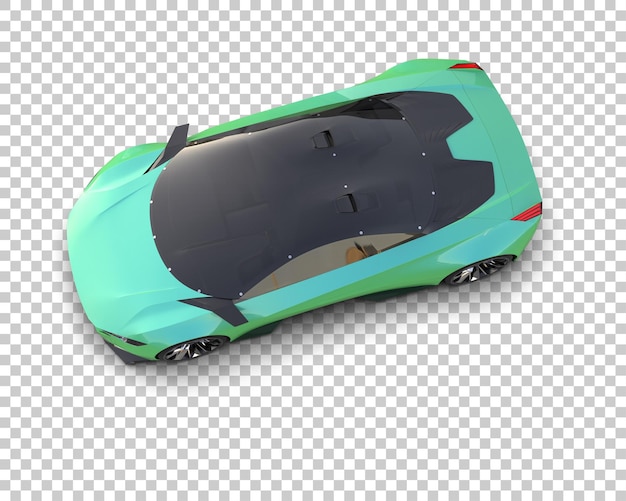 Auto deportivo realista aislado en el fondo Ilustración de renderización 3D