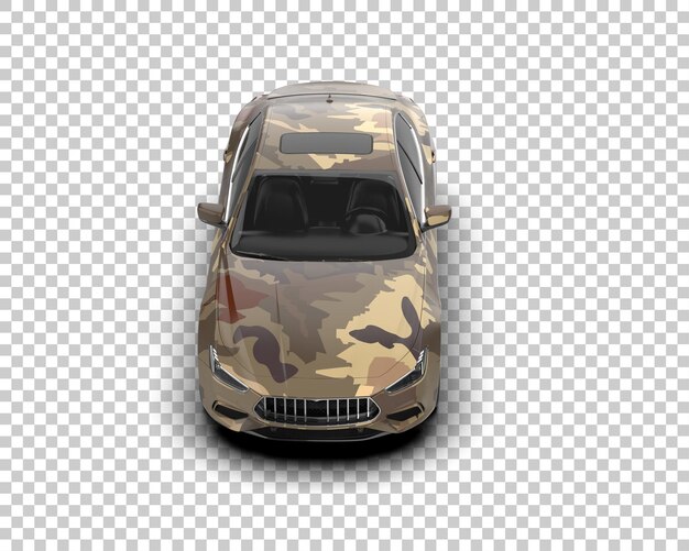 Auto deportivo realista aislado en el fondo Ilustración de renderización 3D