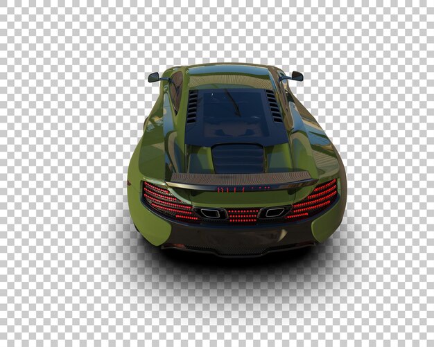 Auto deportivo realista aislado en el fondo Ilustración de renderización 3D