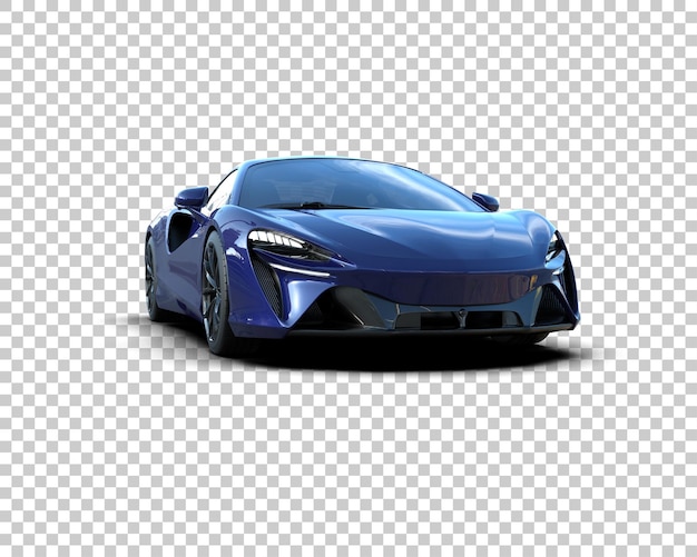 Auto deportivo realista aislado en el fondo Ilustración de renderización 3D