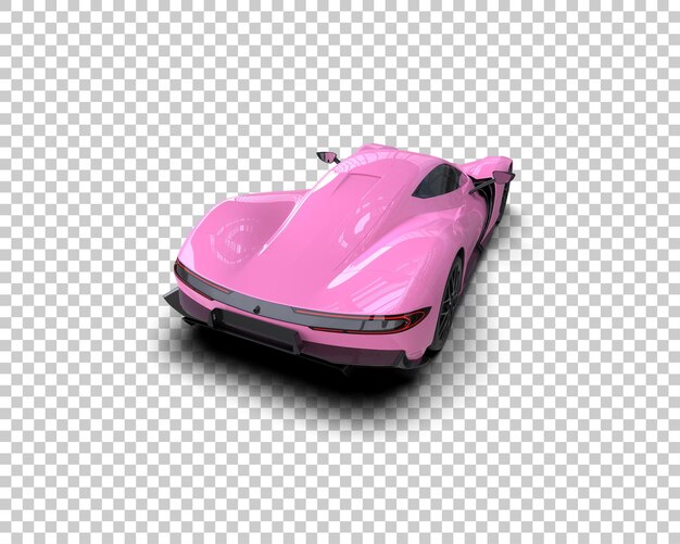 Auto deportivo realista aislado en el fondo Ilustración de renderización 3D