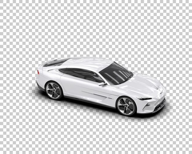 Auto deportivo realista aislado en el fondo Ilustración de renderización 3D