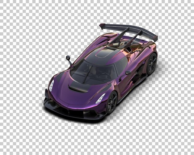 Auto deportivo realista aislado en el fondo Ilustración de renderización 3D