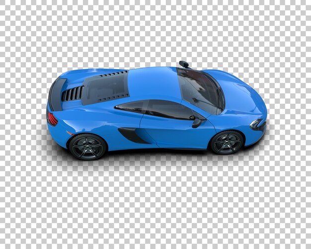 Auto deportivo realista aislado en el fondo Ilustración de renderización 3D