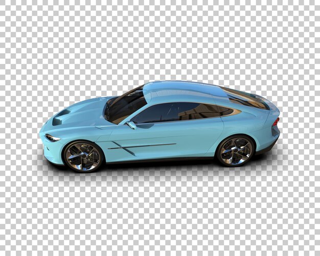 Auto deportivo realista aislado en el fondo Ilustración de renderización 3D