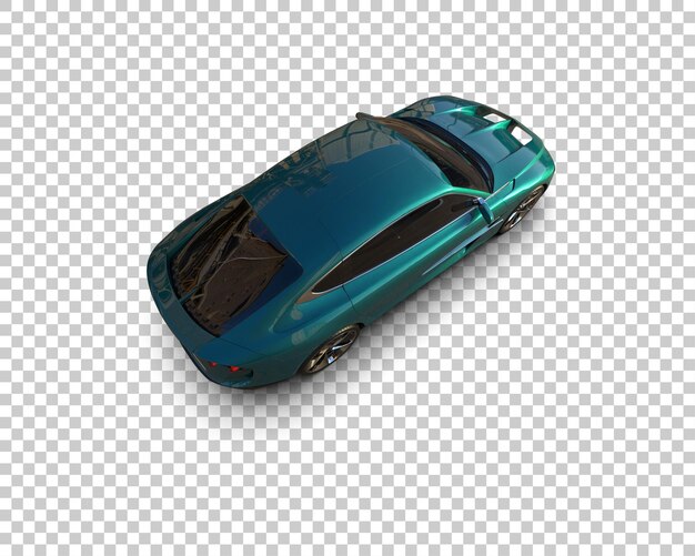 Auto deportivo realista aislado en el fondo Ilustración de renderización 3D