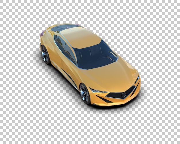Auto deportivo realista aislado en el fondo Ilustración de renderización 3D