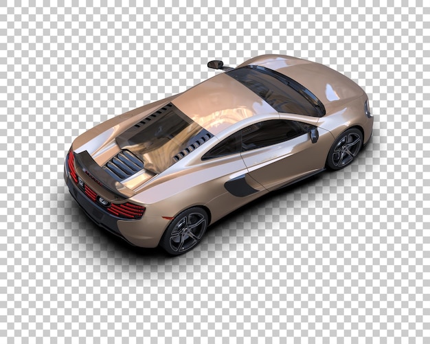 Auto deportivo realista aislado en el fondo Ilustración de renderización 3D