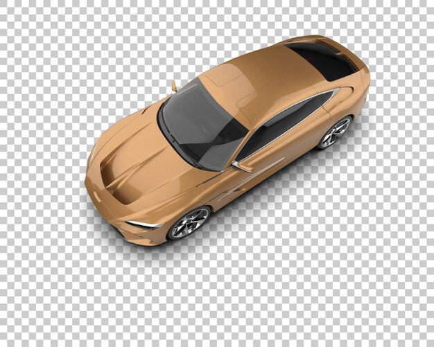 Auto deportivo realista aislado en el fondo Ilustración de renderización 3D