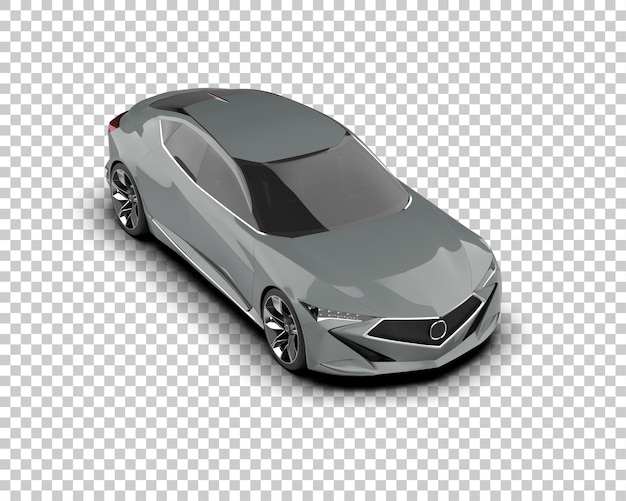 Auto deportivo realista aislado en el fondo Ilustración de renderización 3D