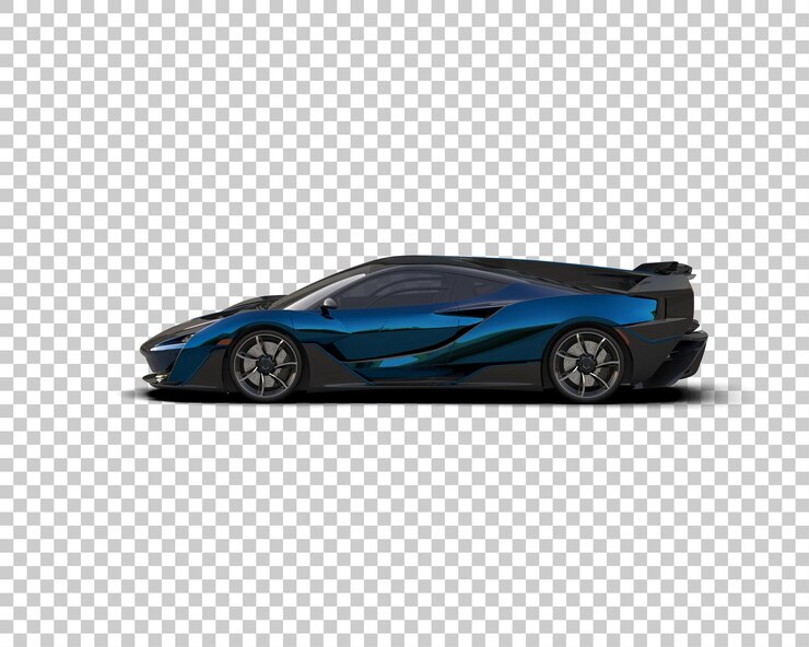 PSD auto deportivo realista aislado en el fondo ilustración de renderización 3d