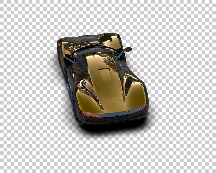 PSD auto deportivo realista aislado en el fondo ilustración de renderización 3d