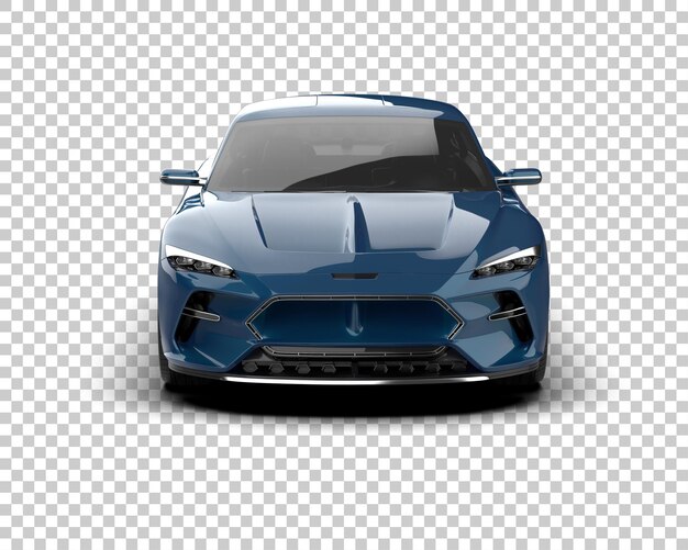 Auto deportivo realista aislado en el fondo Ilustración de renderización 3D