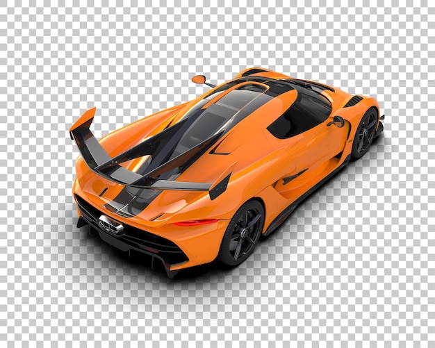 Auto deportivo realista aislado en el fondo Ilustración de renderización 3D