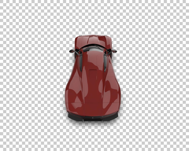 PSD auto deportivo realista aislado en el fondo ilustración de renderización 3d