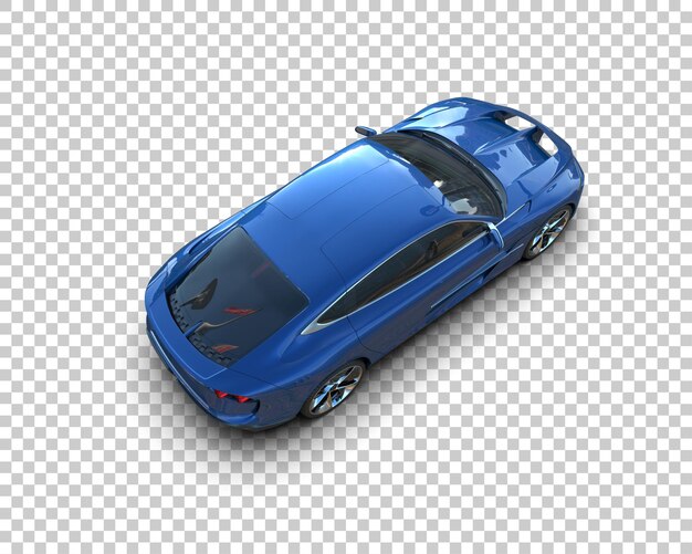 Auto deportivo realista aislado en el fondo Ilustración de renderización 3D