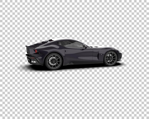 Auto deportivo realista aislado en el fondo Ilustración de renderización 3D