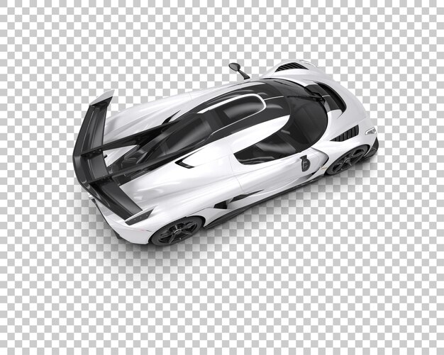 Auto deportivo realista aislado en el fondo Ilustración de renderización 3D