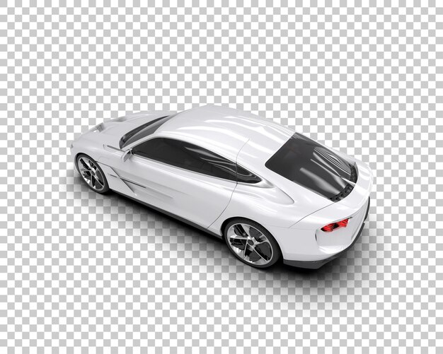 Auto deportivo realista aislado en el fondo Ilustración de renderización 3D