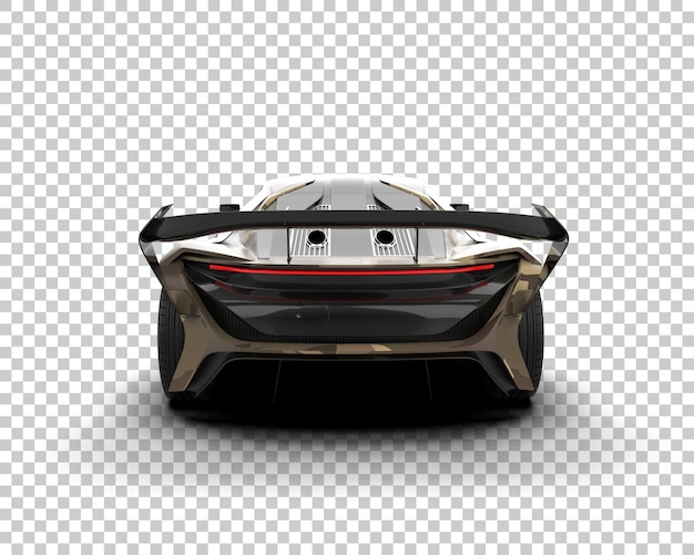 Auto deportivo realista aislado en el fondo Ilustración de renderización 3D