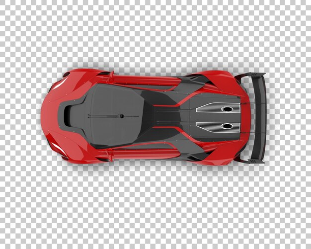 Auto deportivo realista aislado en el fondo Ilustración de renderización 3D