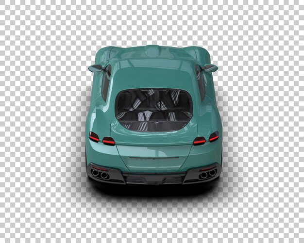 Auto deportivo realista aislado en el fondo Ilustración de renderización 3D