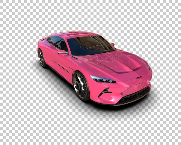 Auto deportivo realista aislado en el fondo Ilustración de renderización 3D