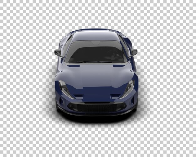 Auto deportivo realista aislado en el fondo Ilustración de renderización 3D