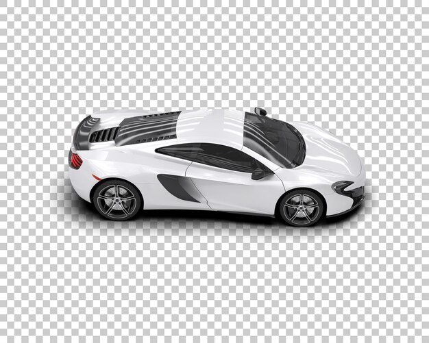 Auto deportivo realista aislado en el fondo Ilustración de renderización 3D