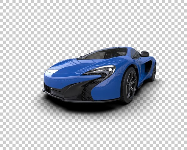 Auto deportivo realista aislado en el fondo Ilustración de renderización 3D