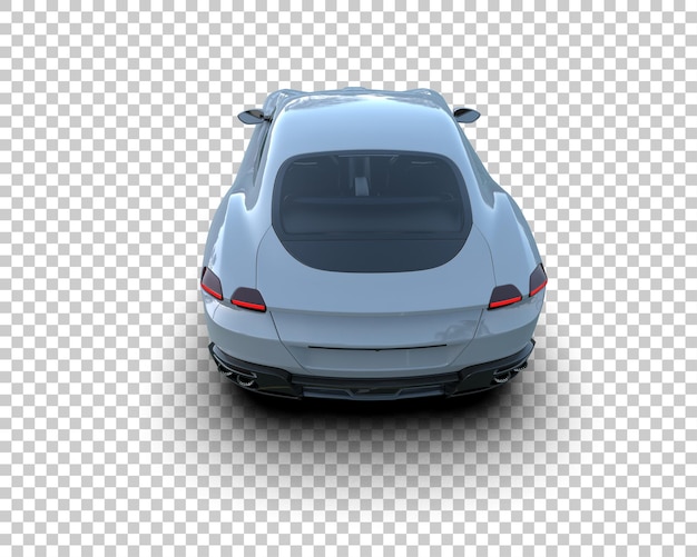 Auto deportivo realista aislado en el fondo Ilustración de renderización 3D