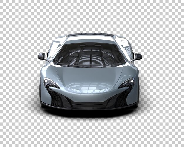 Auto deportivo realista aislado en el fondo Ilustración de renderización 3D