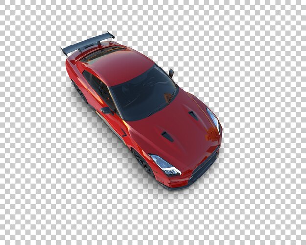 Auto deportivo realista aislado en el fondo Ilustración de renderización 3D