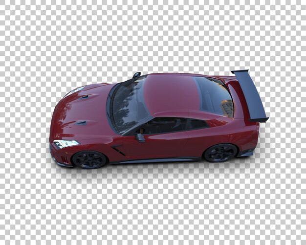 Auto deportivo realista aislado en el fondo Ilustración de renderización 3D