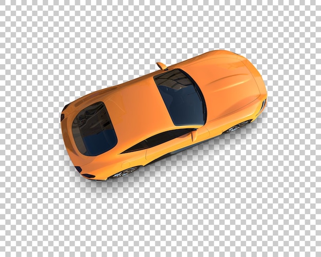 Auto deportivo realista aislado en el fondo Ilustración de renderización 3D