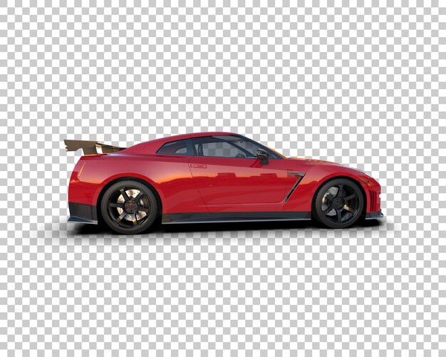 Auto deportivo realista aislado en el fondo Ilustración de renderización 3D