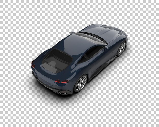Auto deportivo realista aislado en el fondo Ilustración de renderización 3D
