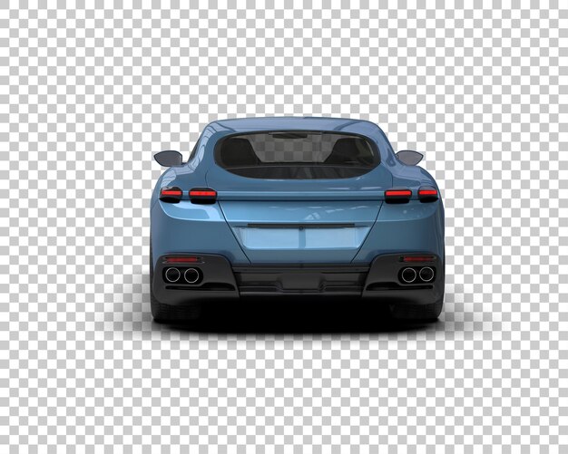 Auto deportivo realista aislado en el fondo Ilustración de renderización 3D