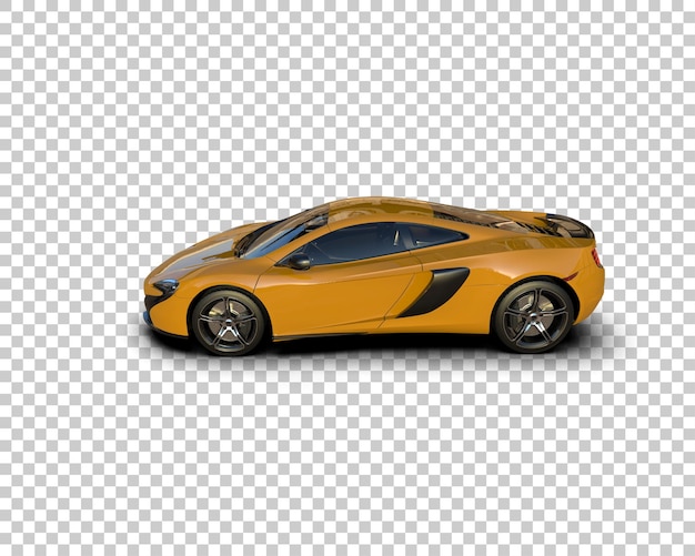 Auto deportivo realista aislado en el fondo Ilustración de renderización 3D