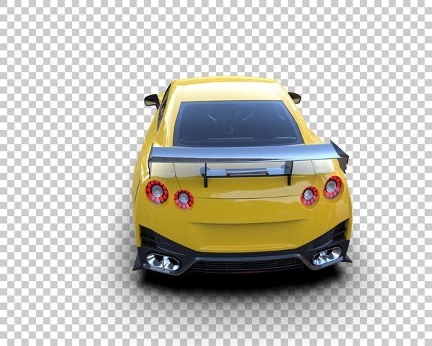 Auto deportivo realista aislado en el fondo Ilustración de renderización 3D