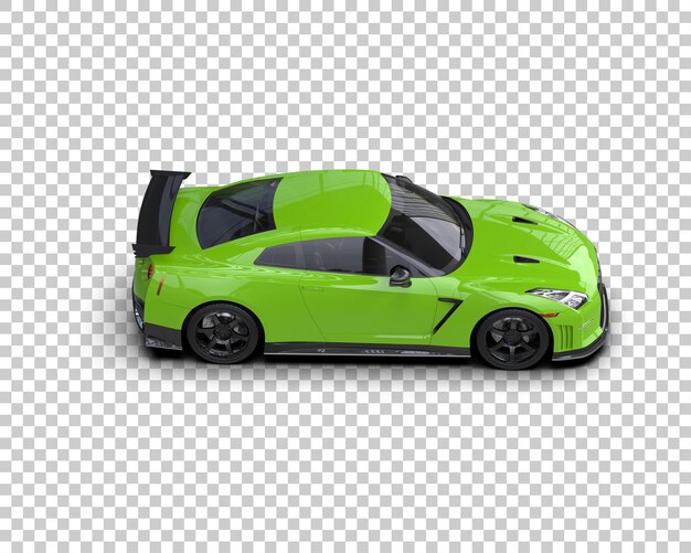 Auto deportivo realista aislado en el fondo Ilustración de renderización 3D