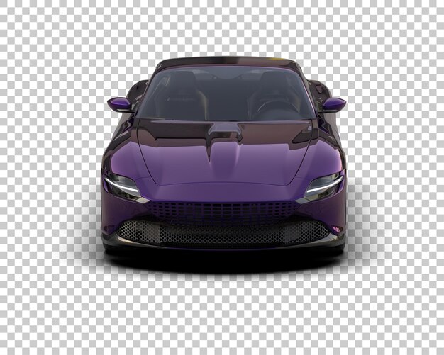 Auto deportivo realista aislado en el fondo Ilustración de renderización 3D