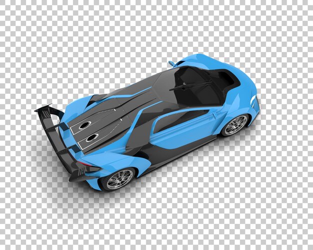 Auto deportivo realista aislado en el fondo Ilustración de renderización 3D