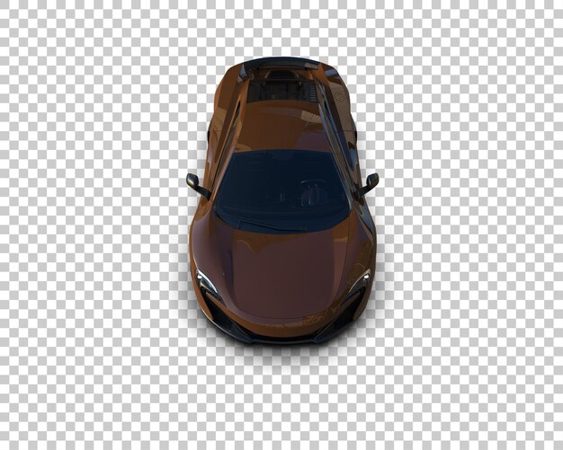 Auto deportivo realista aislado en el fondo Ilustración de renderización 3D