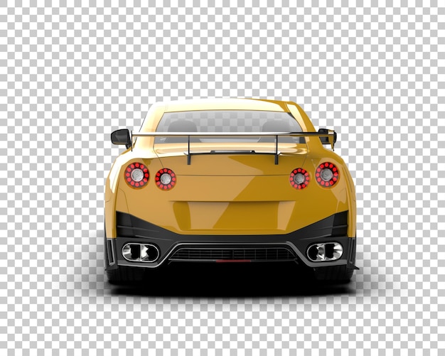 Auto deportivo realista aislado en el fondo Ilustración de renderización 3D