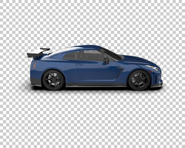 Auto deportivo realista aislado en el fondo Ilustración de renderización 3D