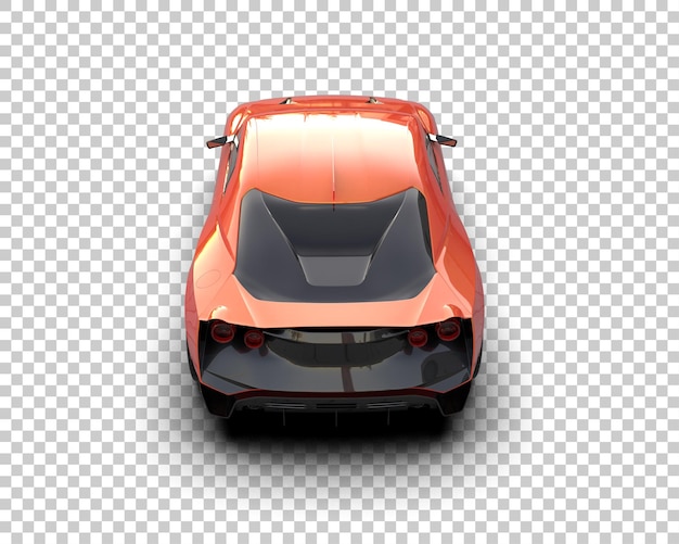 Auto deportivo realista aislado en el fondo Ilustración de renderización 3D