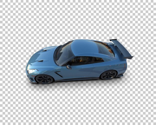Auto deportivo realista aislado en el fondo Ilustración de renderización 3D