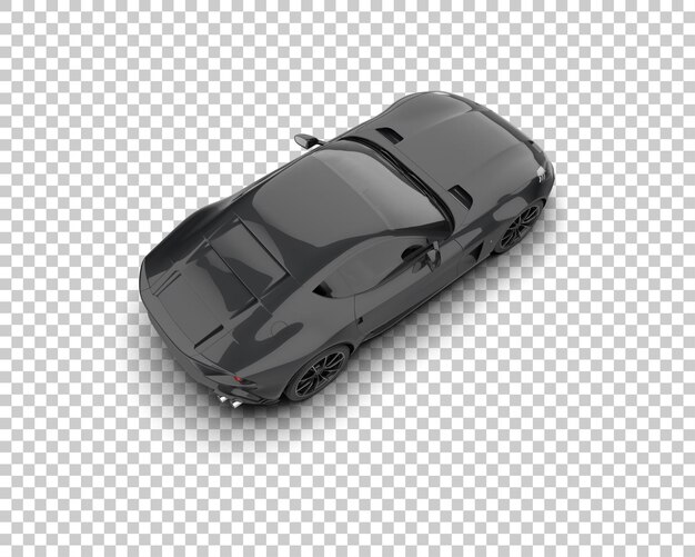 Auto deportivo realista aislado en el fondo Ilustración de renderización 3D