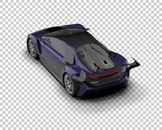 Auto deportivo realista aislado en el fondo Ilustración de renderización 3D